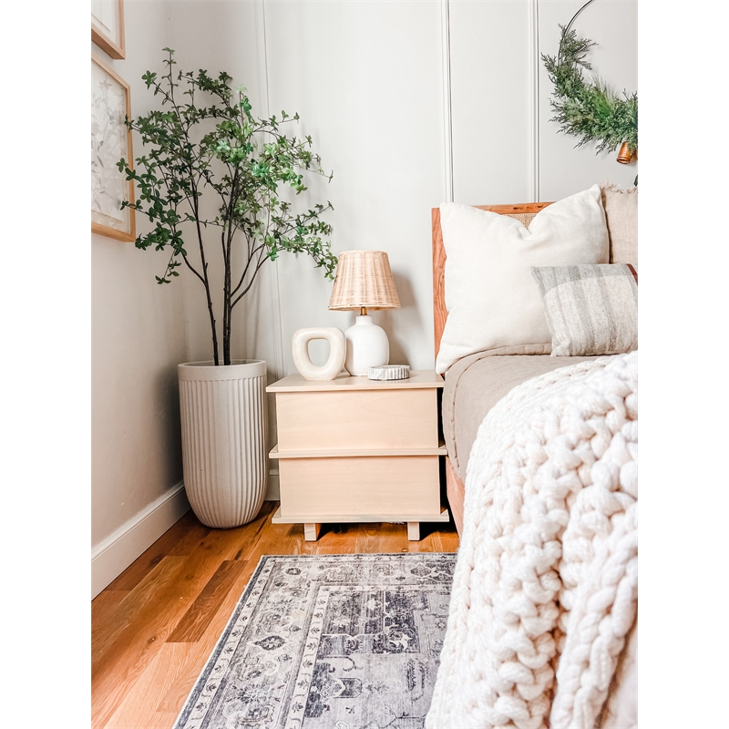 Safavieh Rodney Metal and Wood 2 Drawer Nightstand in White