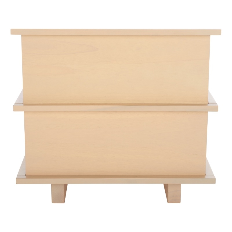 Safavieh Rodney Metal and Wood 2 Drawer Nightstand in White