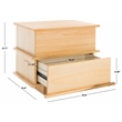 Safavieh Rodney Metal and Wood 2 Drawer Nightstand  in Natural