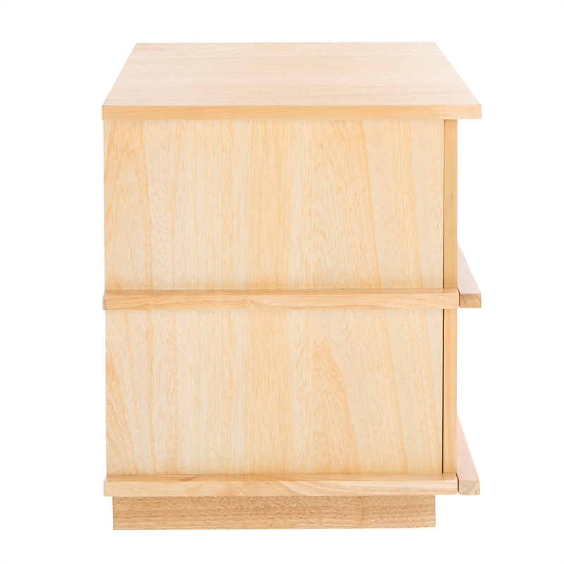 Safavieh Rodney Metal and Wood 2 Drawer Nightstand  in Natural