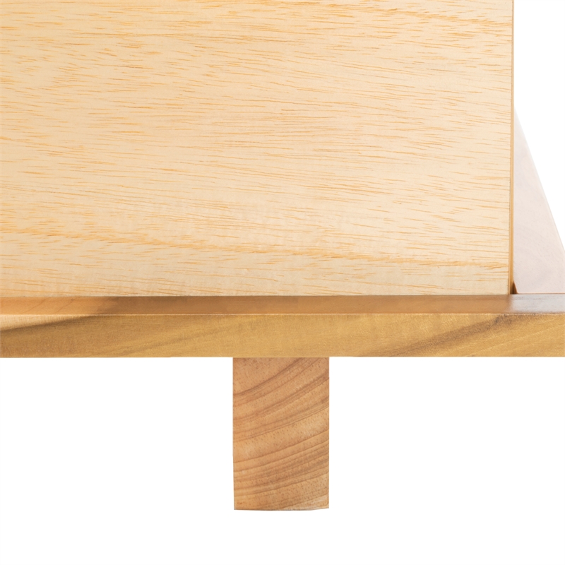 Safavieh Rodney Metal and Wood 2 Drawer Nightstand  in Natural