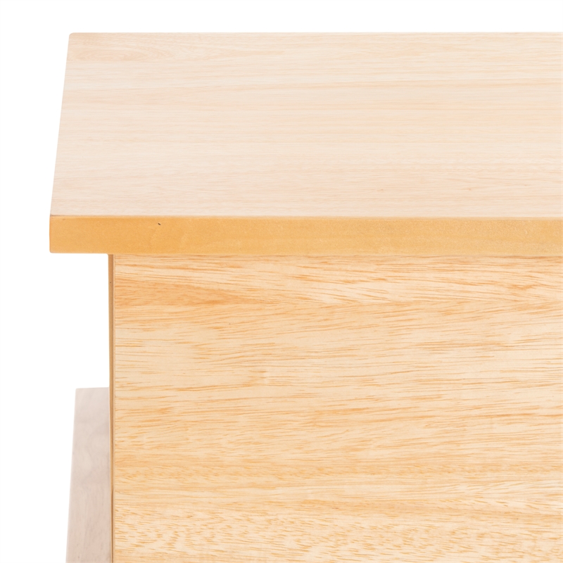 Safavieh Rodney Metal and Wood 2 Drawer Nightstand  in Natural