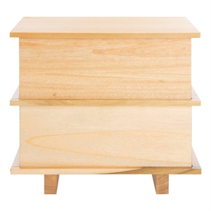 Safavieh Rodney Metal and Wood 2 Drawer Nightstand  in Natural