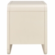 Safavieh Yates Metal and Wood 1 Drawer Nightstand in White / Natural