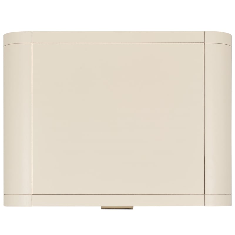 Safavieh Yates Metal and Wood 1 Drawer Nightstand in White / Natural