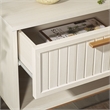 Safavieh Axelle Wood and Metal 1 Drawer Nightstand  in White / Gold