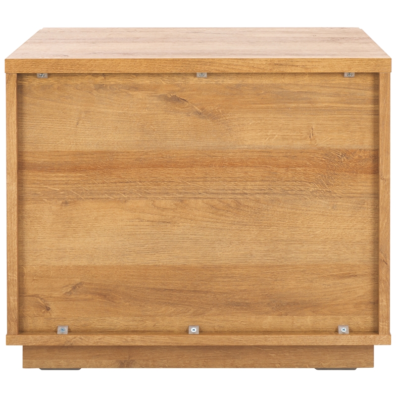 Safavieh Averi Wood 2 Drawer Nightstand in Oak