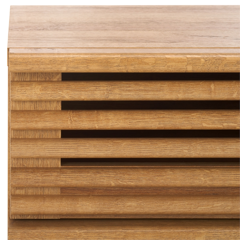 Safavieh Averi Wood 2 Drawer Nightstand in Oak