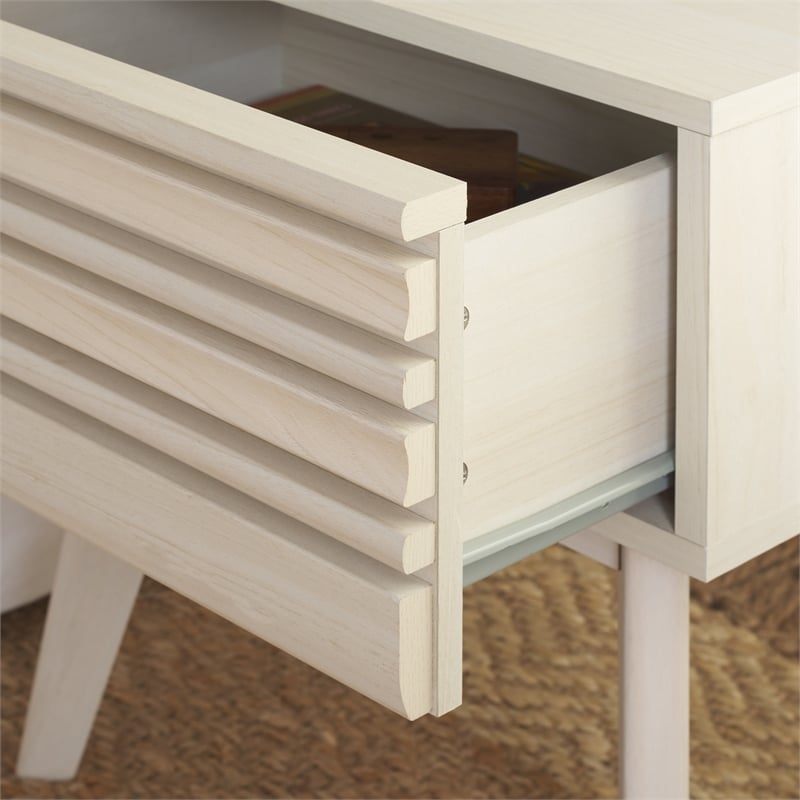 Safavieh Esma Wood 1 Drawer Nightstand in White
