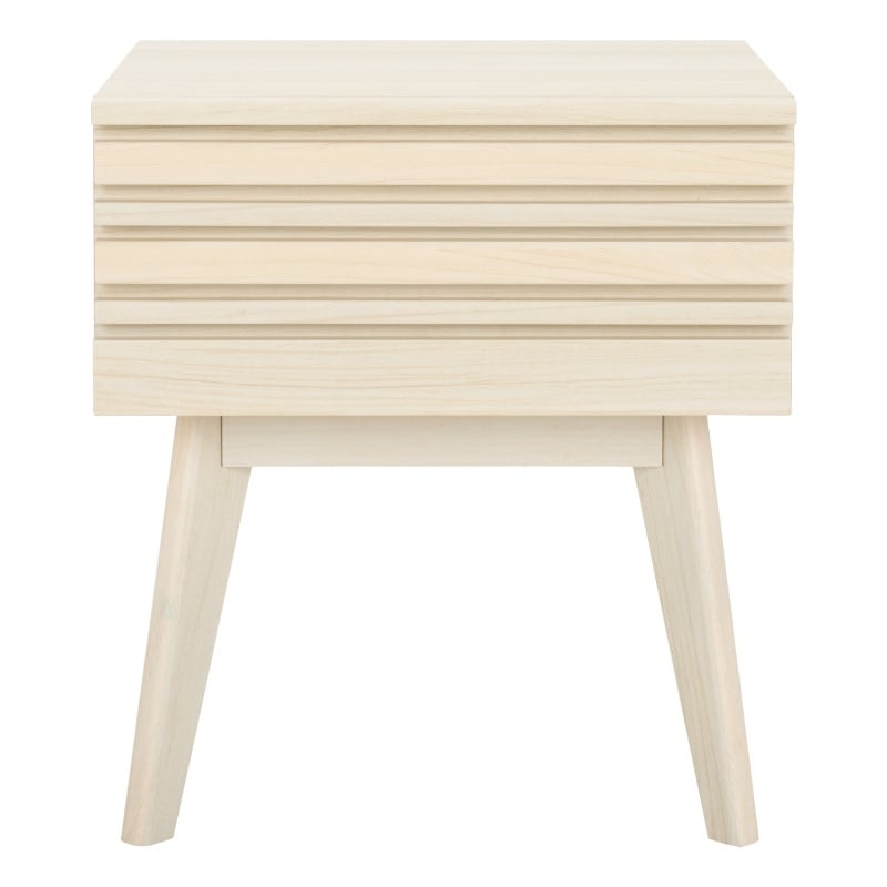 Safavieh Esma Wood 1 Drawer Nightstand in White