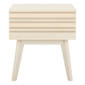 Safavieh Esma Wood 1 Drawer Nightstand in White