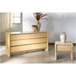 Safavieh Bellarose Metal and Wood Travertine Dresser in Natural / Sand