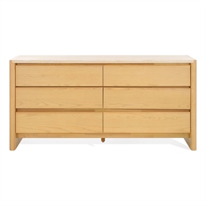 Safavieh Bellarose Metal and Wood Travertine Dresser in Natural / Sand