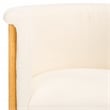 Safavieh Katemarie Metal and Wood Boucle Arm Chair in Ivory / Natural