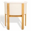 Safavieh Katemarie Metal and Wood Boucle Arm Chair in Ivory / Natural
