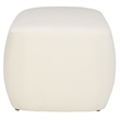 Safavieh Whitley Wood and Velvet Rectangular Ottoman in Cream