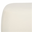 Safavieh Whitley Wood and Velvet Rectangular Ottoman in Cream