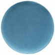 Safavieh Azai Velvet and Wood Round Ottoman in Blue / Gold