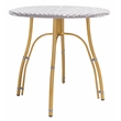 Safavieh Kylie Aluminum Bistro Table in Gray / White