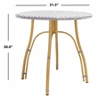 Safavieh Kylie Aluminum Bistro Table in Gray / White