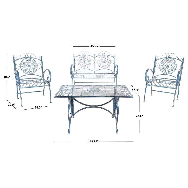 Safavieh Sophie Iron 4 Piece Set  in Blue