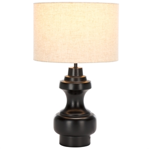 Safavieh Junko Wood and Iron 20&quot Table Lamp in Black