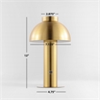 Safavieh Niara Iron Rechargeable Led Table in Brass
