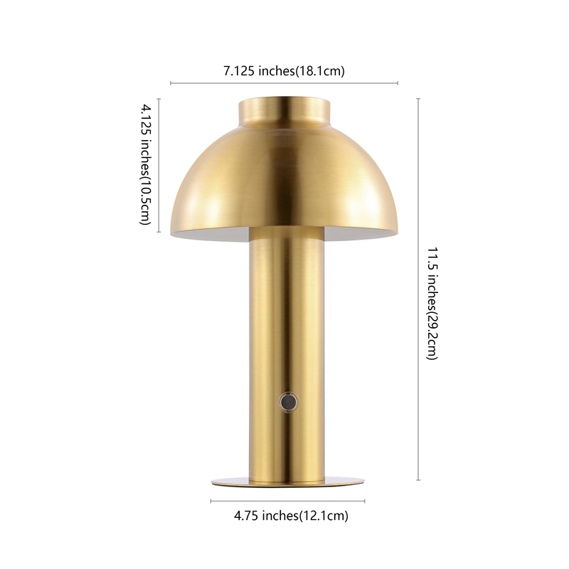 Safavieh Niara Iron Rechargeable Led Table in Brass