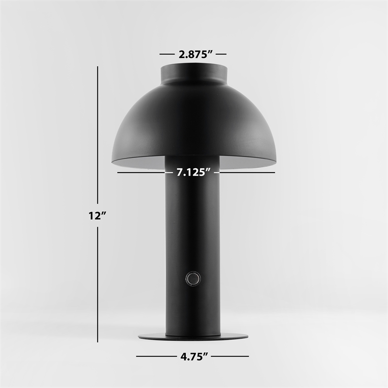 Safavieh Niara Iron Rechargeable Led Table in Black
