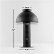 Safavieh Niara Iron Rechargeable Led Table in Black