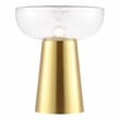 Safavieh Vassar Glass and Iron 12.75 Inch Table Lamp in Brass / Clear