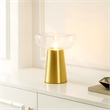Safavieh Vassar Glass and Iron 12.75 Inch Table Lamp in Brass / Clear