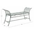 Safavieh Hadley Iron Bench  in Green