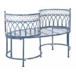 Safavieh Lara Kissing  Iron Bench in Blue