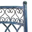 Safavieh Lara Kissing  Iron Bench in Blue