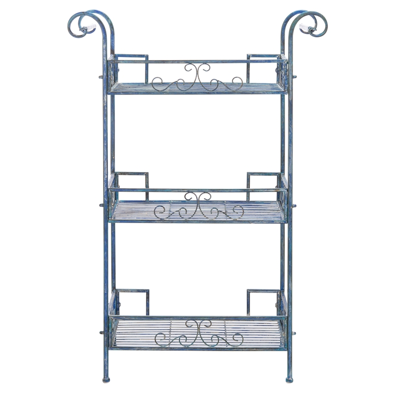 Safavieh Noreen Iron 3 Tier Shelf  in Blue
