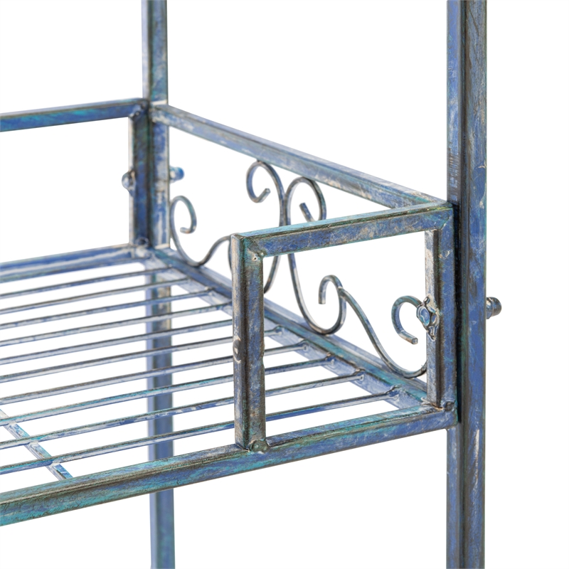 Safavieh Noreen Iron 3 Tier Shelf  in Blue