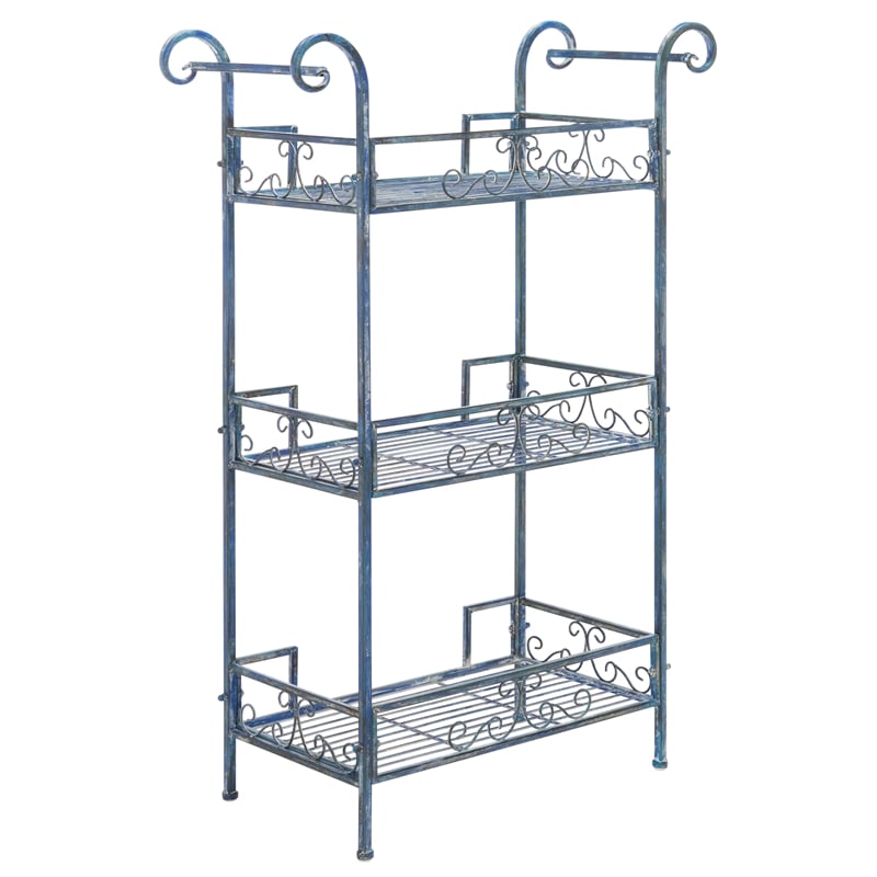 Safavieh Noreen Iron 3 Tier Shelf  in Blue