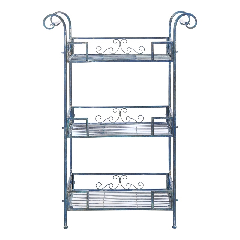 Safavieh Noreen Iron 3 Tier Shelf  in Blue