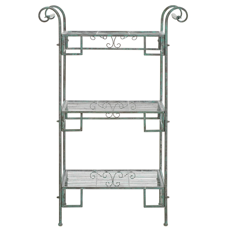 Safavieh Noreen Iron 3 Tier Shelf  in Green
