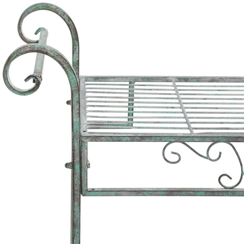 Safavieh Noreen Iron 3 Tier Shelf  in Green