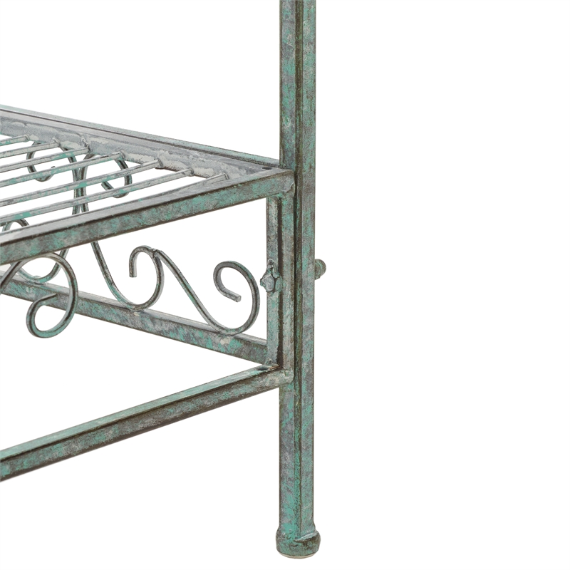 Safavieh Noreen Iron 3 Tier Shelf  in Green