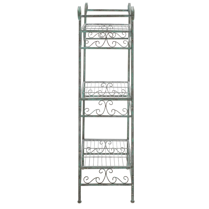 Safavieh Noreen Iron 3 Tier Shelf  in Green