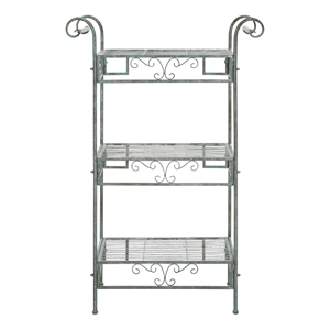Safavieh Noreen Iron 3 Tier Shelf  in Green