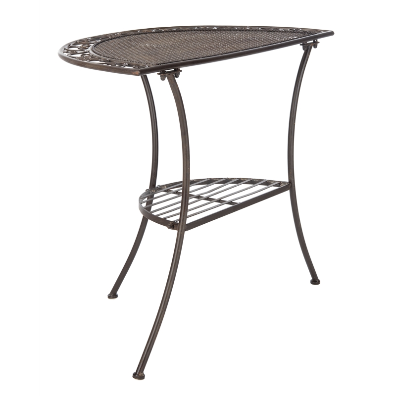 Safavieh Genson Halfmoon  Iron Console Table in Rust