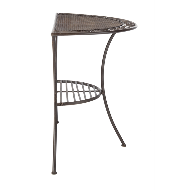 Safavieh Genson Halfmoon  Iron Console Table in Rust