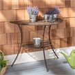 Safavieh Genson Halfmoon  Iron Console Table in Rust
