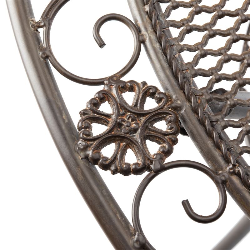 Safavieh Genson Halfmoon  Iron Console Table in Rust