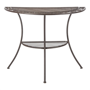 Safavieh Genson Halfmoon  Iron Console Table in Rust