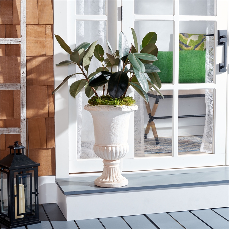 Safavieh Paul Metal Planter in Off White